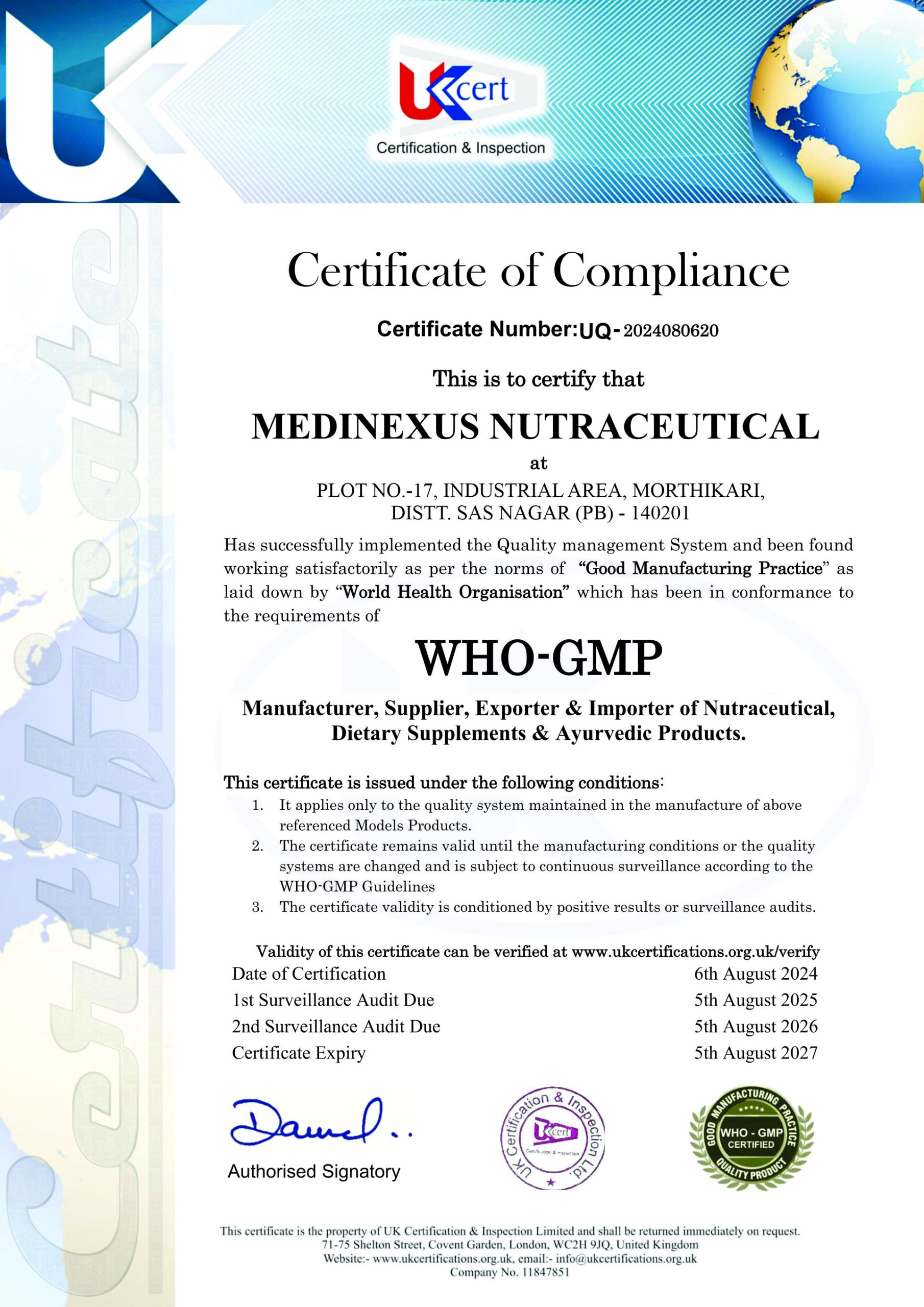 Quality Certifications